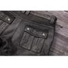 Chinese Size Vintage Gray Genuine Cowhide Leather Pants Men Motorcycle Biker Leather Trousers Autumn Winter Men Leather Pants