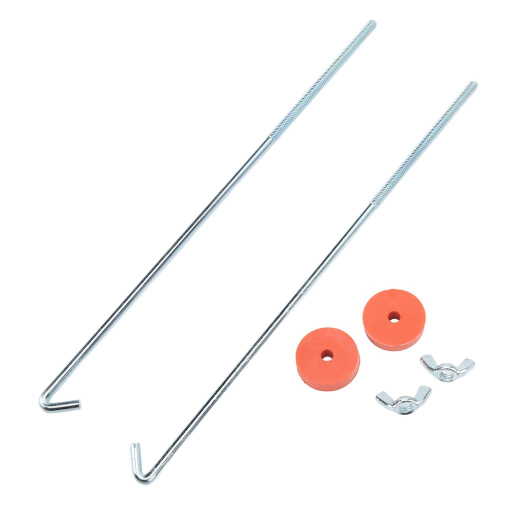 Universal 12in J Hook Battery Hold Down Bolts Professional with Washer Wing Nut for Car