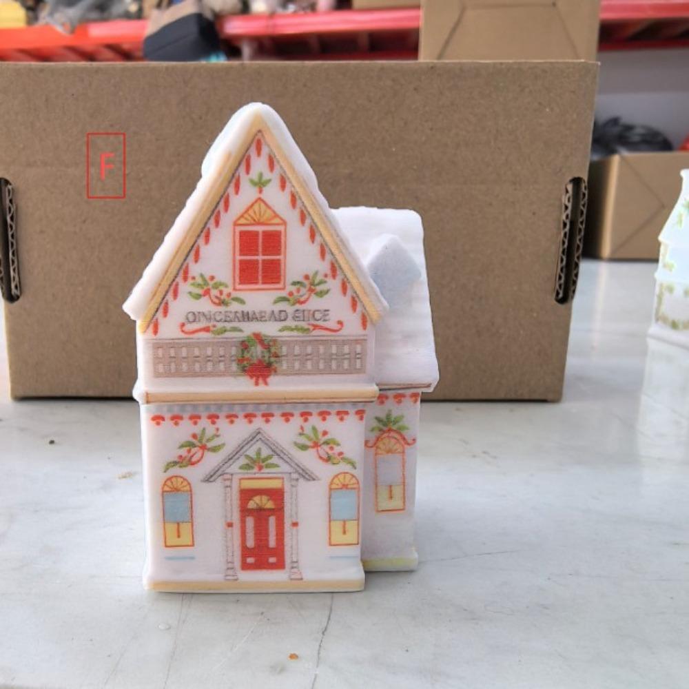 Gifts Cute Holiday Village Spice House Cartoon Mini Village Spice House Jars Desktop Decoration House House Storage Box