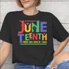 Printed Juneteenth Day 1865 June 19th African American Pride T Shirt for Unisex Unisex Cotton Tee Shirt Short Sleeve Clothing