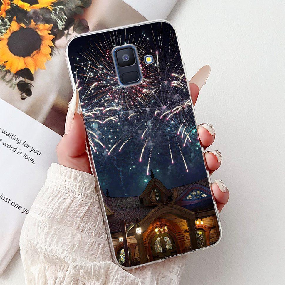 Чехол для Samsung Galaxy A6 2018 Роскошный Расписной Чехол Мягкий Силиконовый Чехол для Телефона Для Samsung A 6 A6 GalaxyA6 2018 Задняя Крышка Coque