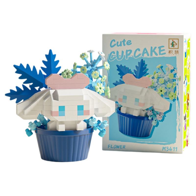 99 style Hello Kitty Building Blocks Cartoon Figures Kuromi Bricks My Melody Children's Assembly Toys Cinnamoroll Gift
