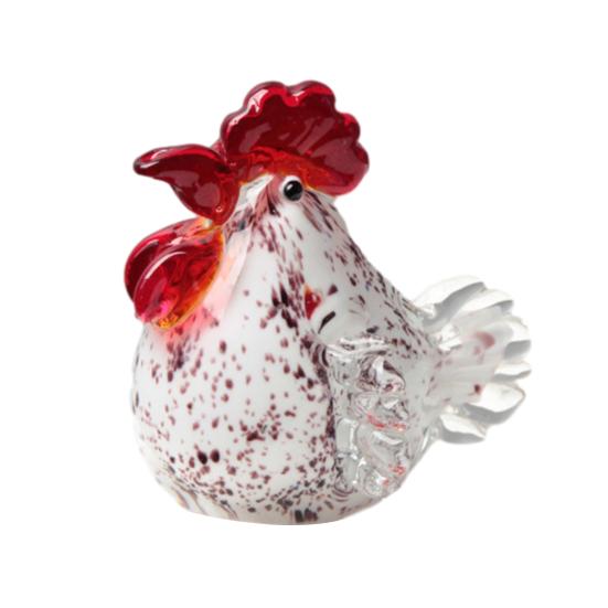 Ручная работа, фигурка петуха с цветной глазурью, статуэтка курицы в деревенском стиле, реалистичная скульптура животного, украшение для полки, рабочего стола в доме и офисе
