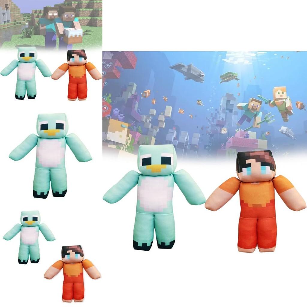 Minecraft Milo And Chip Plush Toys With Pp Cotton Filling For Kids Playroom Decor