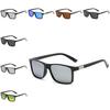 Stylish Uv400 Polarized Sunglasses For Men With Black Frame And Grey Lens For Outdoor Activities