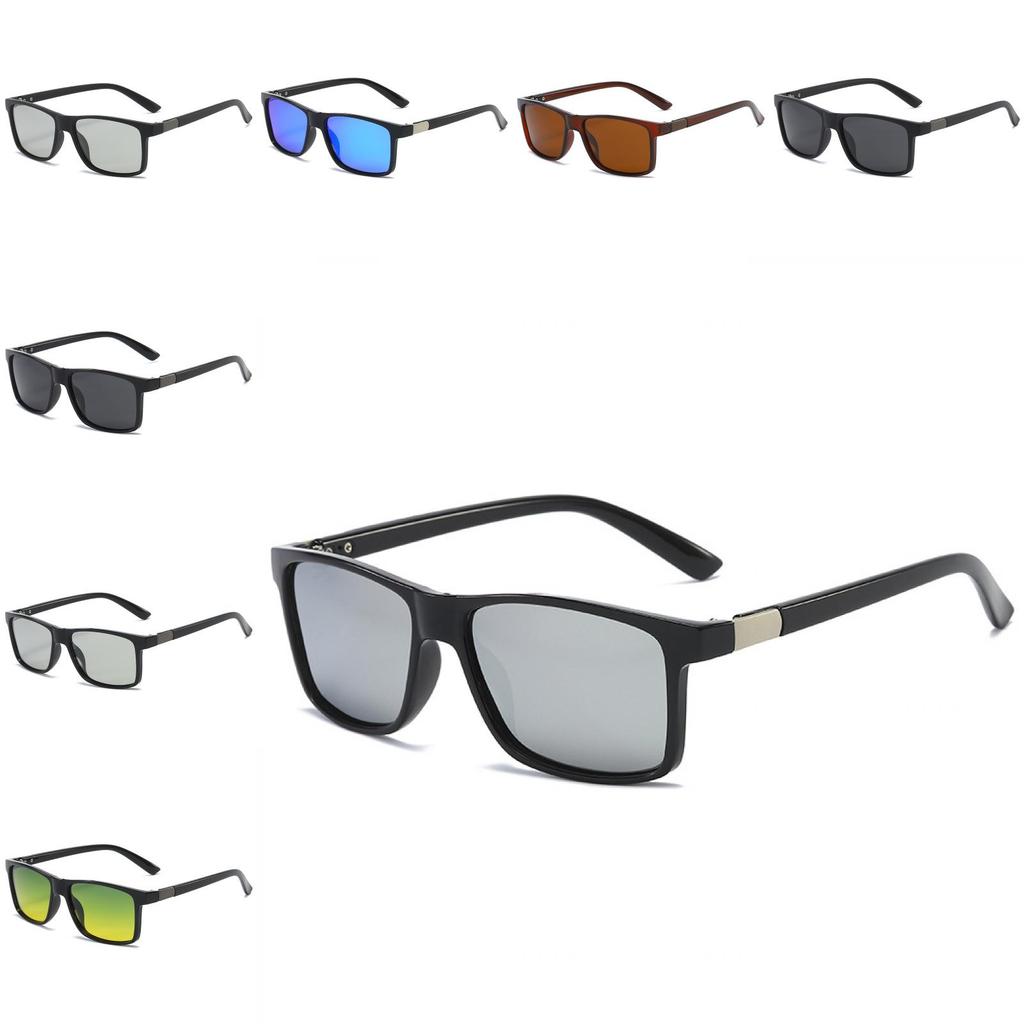 Stylish Uv400 Polarized Sunglasses For Men With Black Frame And Grey Lens For Outdoor Activities