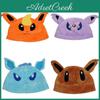 Плюшевая шапка-пикачу Eevee с теплым вязаным дизайном для косплея и зимней носки
