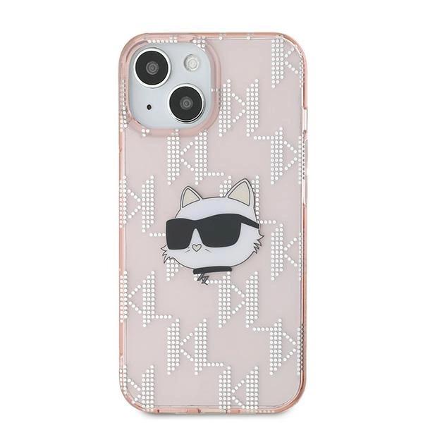 Karl Lagerfeld Чехол Iml Choupette Head & Monogram для iPhone 15 / 14 / 13 - розовый