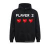 Модные толстовки унисекс Player 2 Harajuku, винтажные видеоигры, два классических пиксельных подарочных толстовки, повседневные капюшоны с длинными рукавами