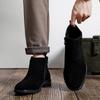 Весна и осень новые антибархатные кожаные высокие короткие ботинки Chelsea bare boots британские модные мужские ботинки средней высоты S19-M