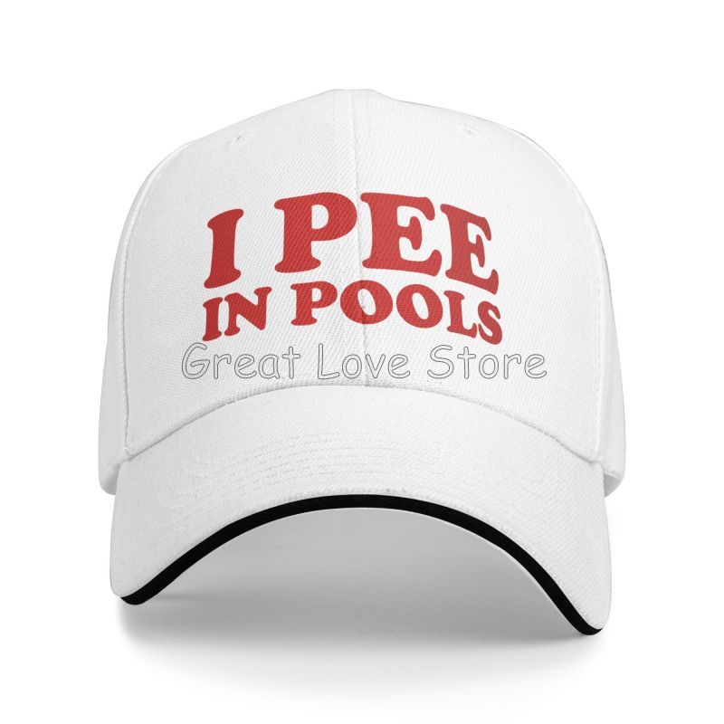 I Pee in Pools Funny Sandwich Baseball Cap for Unisex & Women Unisex Adjustable Snapback Caps Summer Casual Sun Hats Trucker Hat