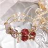 New Gentian Stone Crystal Bracelet Blue Sand Stone Small Fragrance Sweetheart Gorgeous Court French Luxury