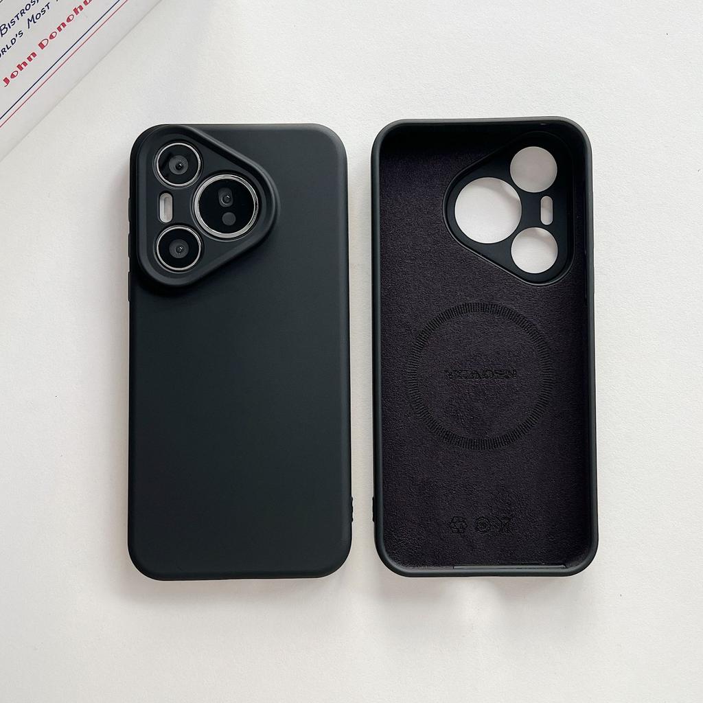 Премиальный жидкий силикон Подходит для Huawei Mate80ProMax Магнитный чехол для мобильного телефона Pura70 Чехол-оболочка для объектива с мелкими отверстиями