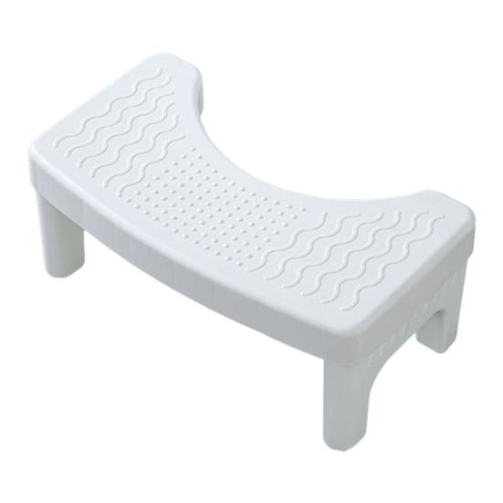 Foot Stool Wide Base Anti-Slip Texture Ergonomic Design Toilet Foot Rest Waterproof Versatile Bath Stool for Toilet Pregnancy Elderly