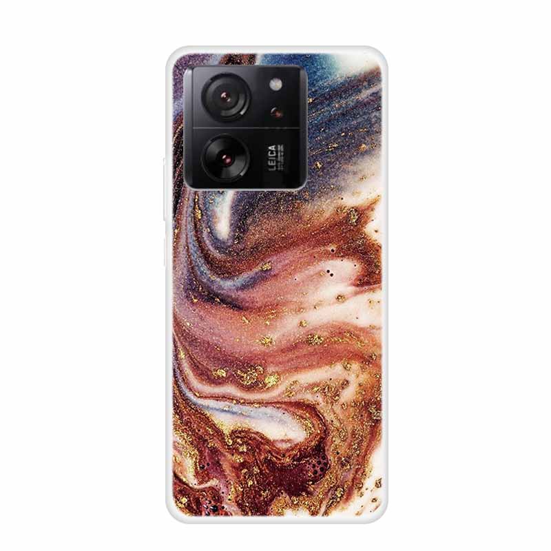 Для Xiaomi 13T 13 T pro Прозрачный силиконовый чехол Для Funda Redmi K60 Ultra Чехол для телефона ТПУ Прозрачные чехлы Мраморный мягкий чехол-оболочка