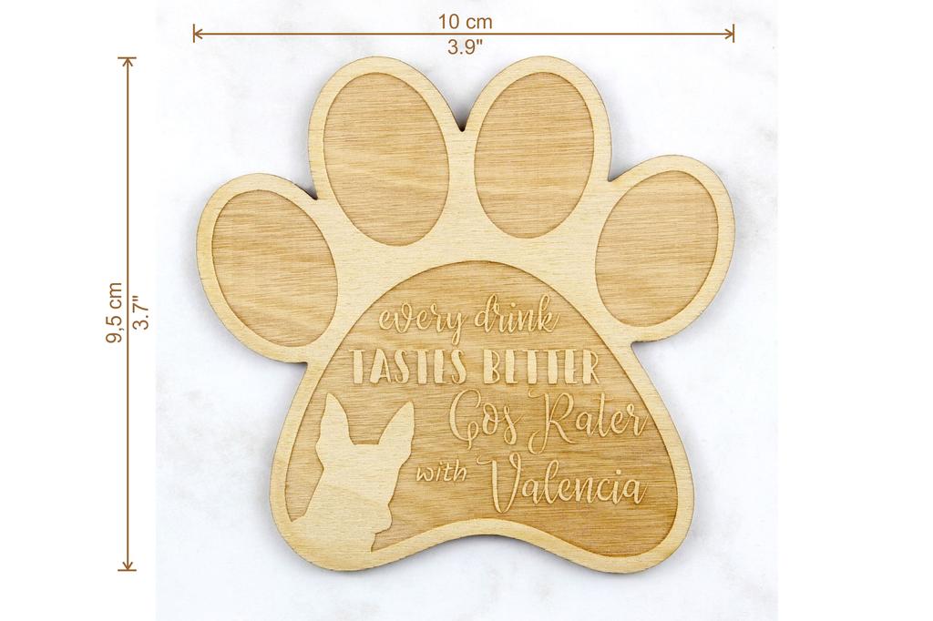Valencian Terrier, Gos Rater Valencià, Ratonero Valenciano – Mug coaster, engraved coaster with dog | Art-Dog