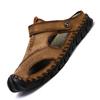 Sandals Summer Men Leather  Classic Men Shoes Slippers Soft Sandals Men Roman Comfortable Outdoor Walking Footwear