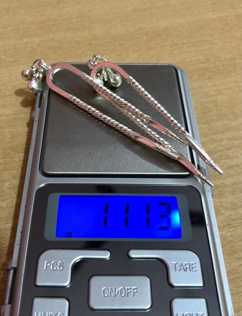 925 Silver 2 Pc Handmade Juda Pin, Hair Bun Stick, 11 grams, 6.5 cm length, Handcrafted, wedding gift, brides gift, silver unique articles