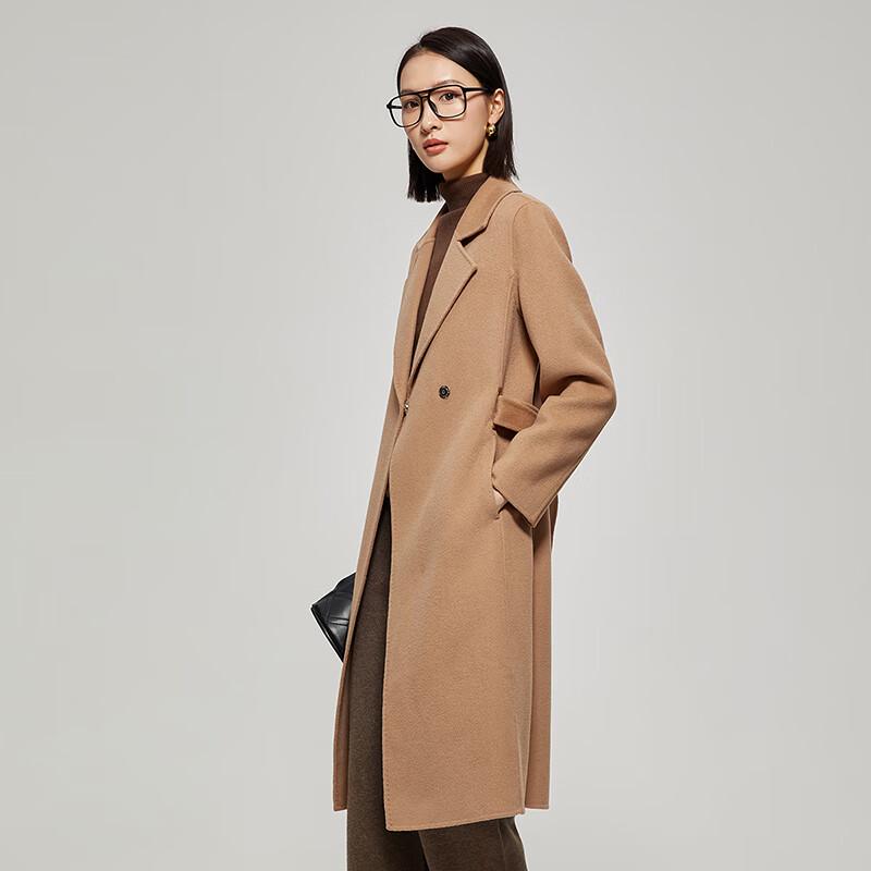 Women's Stylish Mid-Length Double-Sided Wool Blend Coat