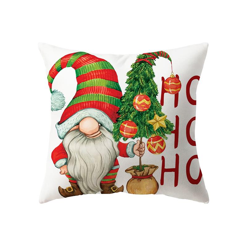 Милый Санта-Клаус на рождественскую тематику с принтом, чехол для подушки, украшение для дома, гостиной, дивана, полиэстеровая подушка, наволочка