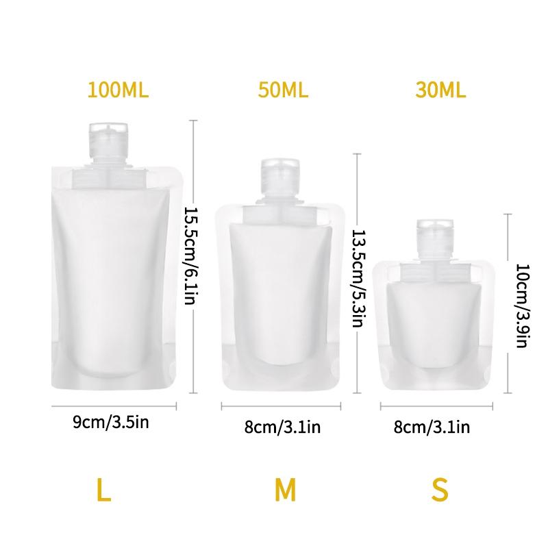 30/50/100 мл Дорожная сумка для хранения шампуня Сумка для хранения шампуня Жидкий косметический чехол Многоразовый герметичный многоразовый чехол
