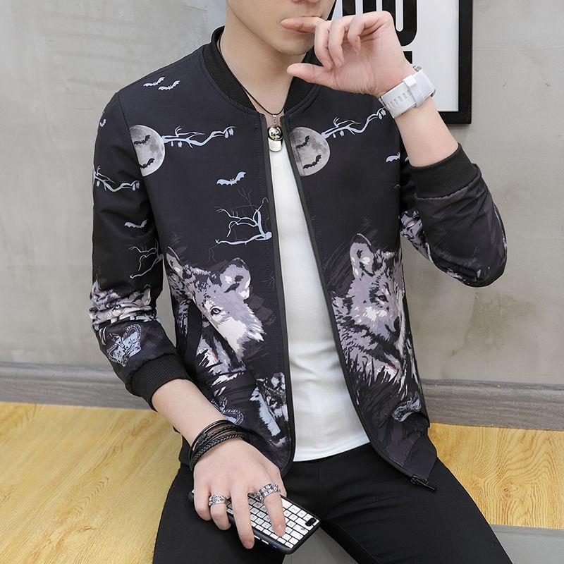 Весенне-осенняя мужская куртка-бомбер на молнии, мужская повседневная уличная одежда в стиле хип-хоп, облегающее пальто-пилот, мужская одежда