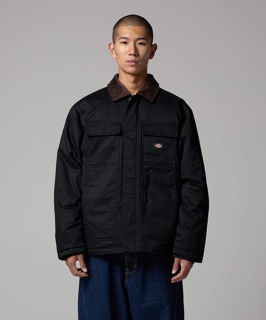 Dickies Утепленная куртка Eisenhower с вельветовым воротником, черная