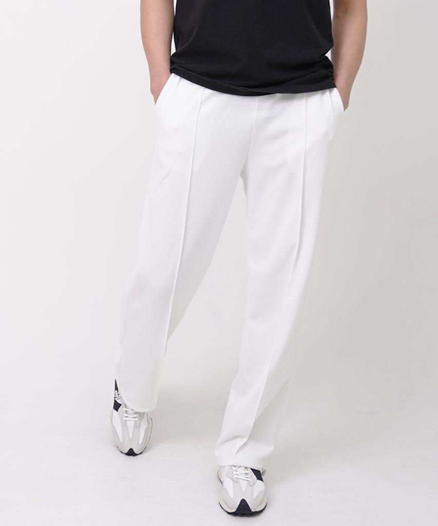 TURTLEBACK Pintuck Wide Drawstring Training Jogger Pants (White)