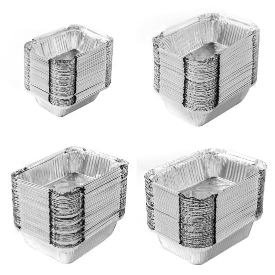 50 шт., поднос из фольги для барбекю, маслостойкие аксессуары для пропаривания, экологически чистая алюминиевая фольга, жестяная коробка, одноразовый поддон для капель, кухонный инструмент