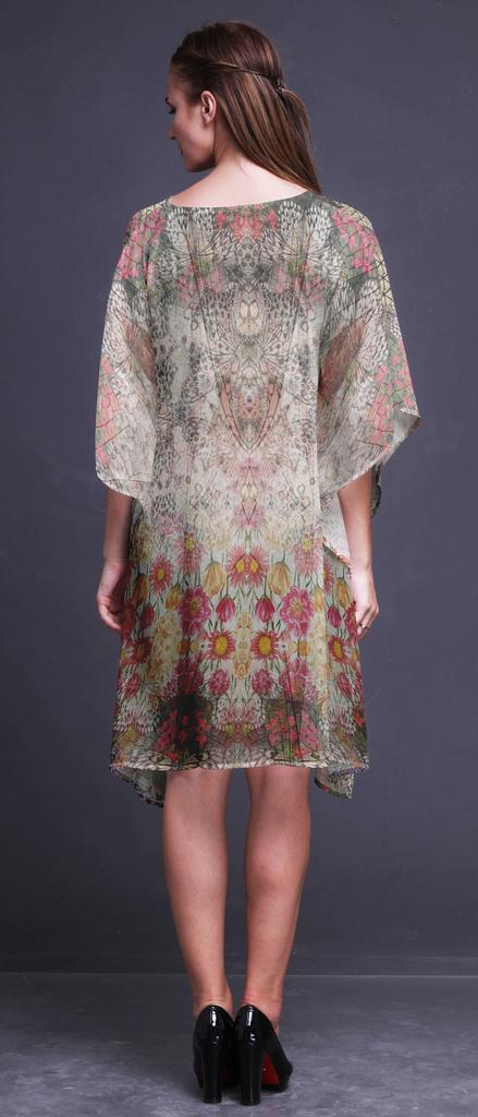 Phagun Ladies Plus Size Kaftan Summer Wear Beach Coverup Kimono Kaftan-4X-5X