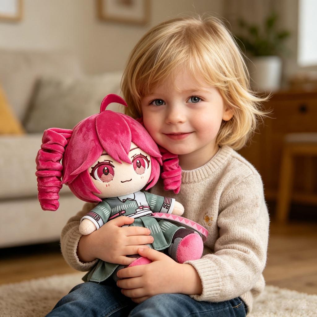 Accent Teto Plush Doll Anime Virtual Singer Cute Cartoon Doll Soft Adorable Plush