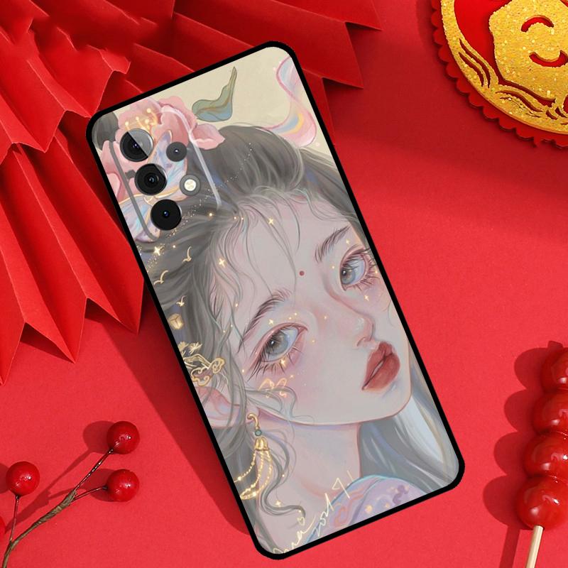 Милый и Красивый Чехол-Раскраска для Девочки для Samsung Galaxy M15 M55 M31 M13 M11 M12 M14 M06 M16 M36 M56 M53 M32 M52 M35 M34 M54