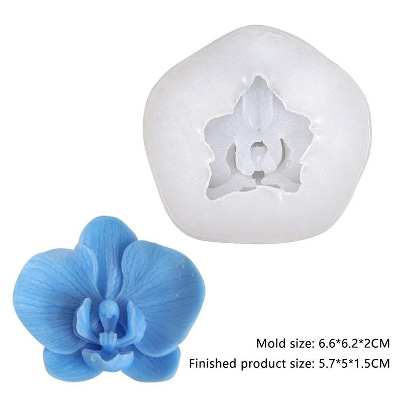 3D имитация орхидеи силиконовая форма кухонный инструмент для выпечки роза цветок фаленопсис помадка шоколадное желе торт декор гипсовая форма