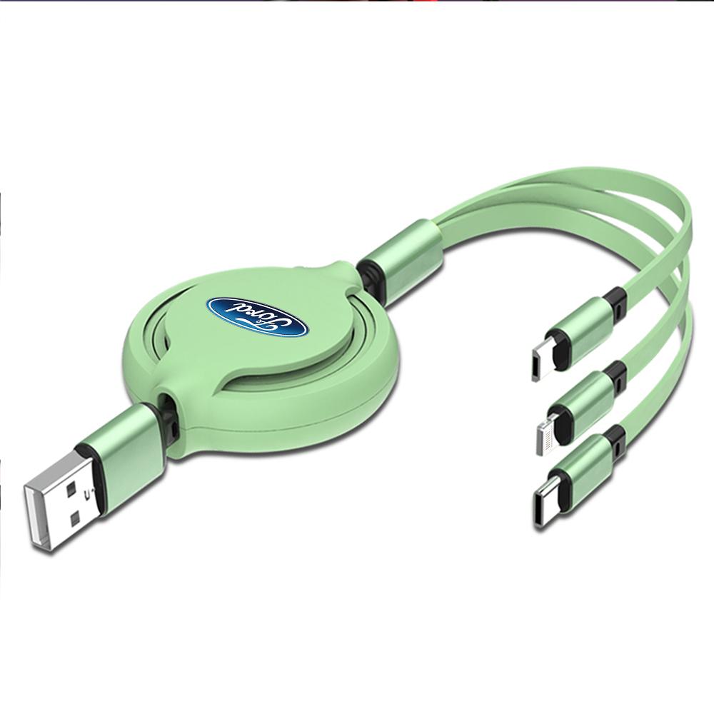 ZDO1 Многофункциональный Быстрозаряжающийся Зарядный Кабель USB Дата-кабель Центральная Крышка Для Ford Mustang FOCUS Fiesta Ranger Focus Kuga Fusion