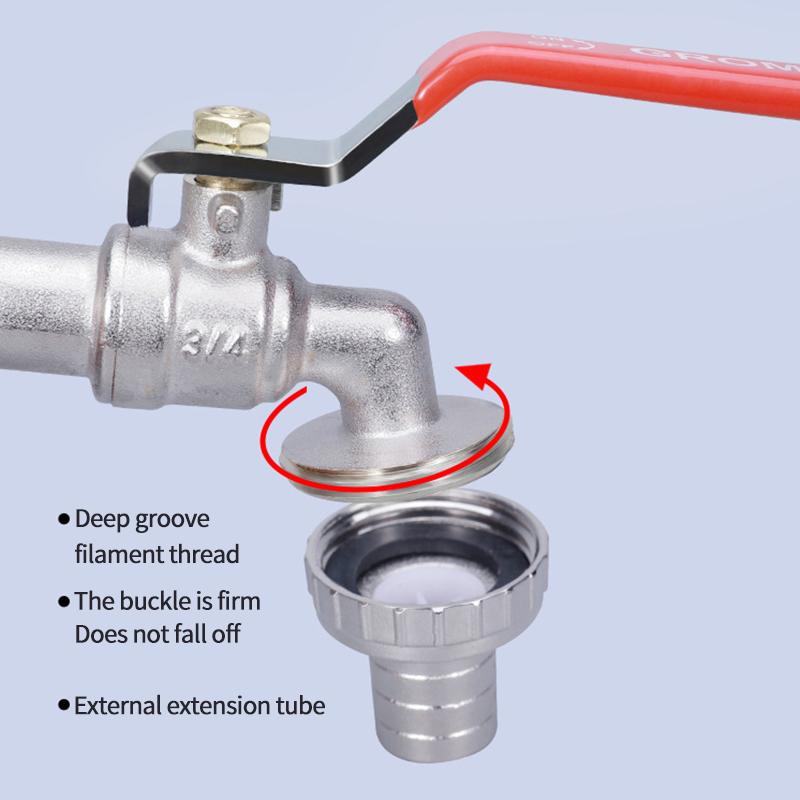 S60 Крупная резьба Соединитель для крана IBC-бака 1/2" 3/4'' Адаптер для водопроводной муфты Фитинг для водяного бака Сменный клапан для садового крана