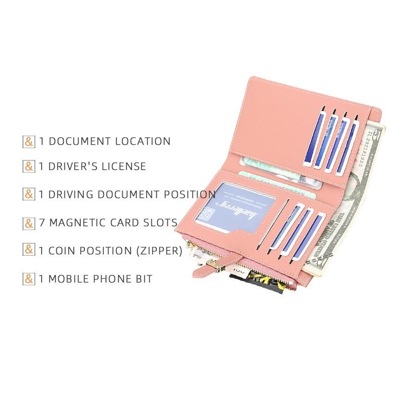 Baellerry Women Leather Handbags Fashion Zipper Purse Wallets