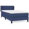 Maison Exclusive - Sommier à lattes de lit avec matelas Bleu 90x190 cm Tissu
