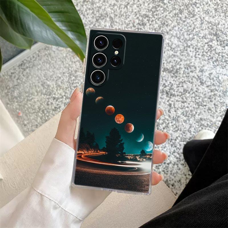 Космос Планета Луна Звезды Вселенная Прозрачный Чехол Для Samsung Galaxy S26 S25 S24 S23 Ultra S21 FE S22 Plus S26 Ultra Чехол для Телефона