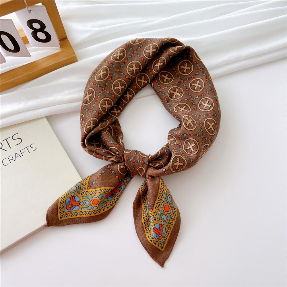 Маленький квадратный шарф из хлопка и льна, шелковый шарф, женский, весна и осень, новый стиль, художественный и универсальный, модный, темпераментный шарф-повязка на голову