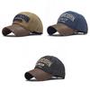 Tongue Cap Duck Pu Splicing Distressed Cotton Baseball Cap 3d Embroidery Letter