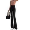 2024 Women's High-Waisted Elastic Slim Fit Black Flared Pants