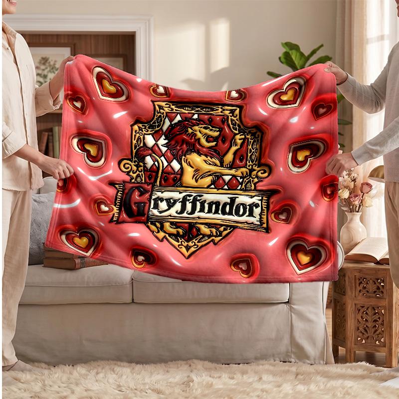 Harry Potter Printed Flannel Blanket, Skin Friendly Warm Throw for Indoor Couch Bed Daily Use