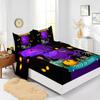 Four-Piece Mattress Set 3D Digital Printing Mattress Protective Cover Halloween Mattress