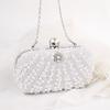 Elegant Pearl Chain Shoulder Evening Bag - Trendy European and American Style