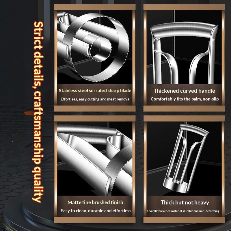 Нож для чистки ананаса из нержавеющей стали, экстрактор мякоти ананаса, машина для нарезки, удаления сердцевины и кожуры, кухонный нож, слайсер, фруктовые инструменты