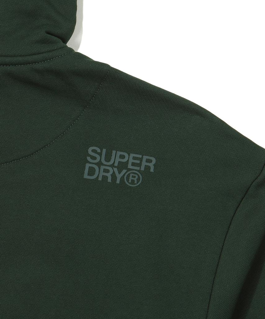 Худи Superdry Core с большим логотипом и двухсторонней молнией, цвет Хаки