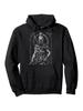 Greek Mythology Spartan Warrior Hoodie - Black with White Winged Hercules Graphic