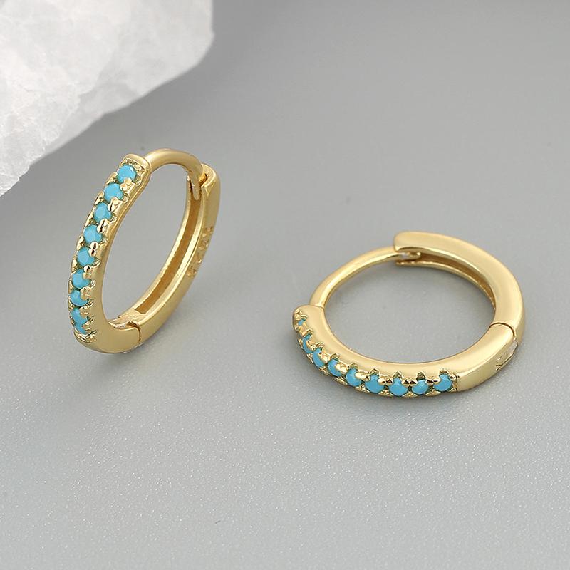 ANENJERY Серьги-кольца с микроцирконом для женщин, винтажные очаровательные простые студенческие украшения, подарок другу