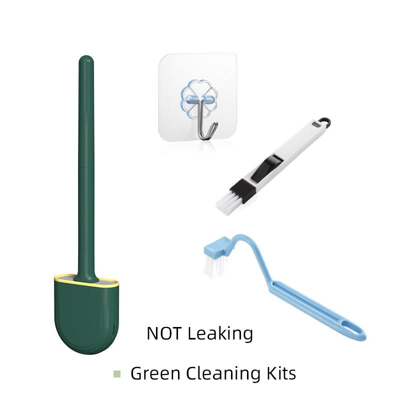 WIKHOSTAR настенная щетка для унитаза, силиконовая плоская насадка для щетки, набор щеток для чистки унитаза, щетка для чистки унитаза, ванная комната