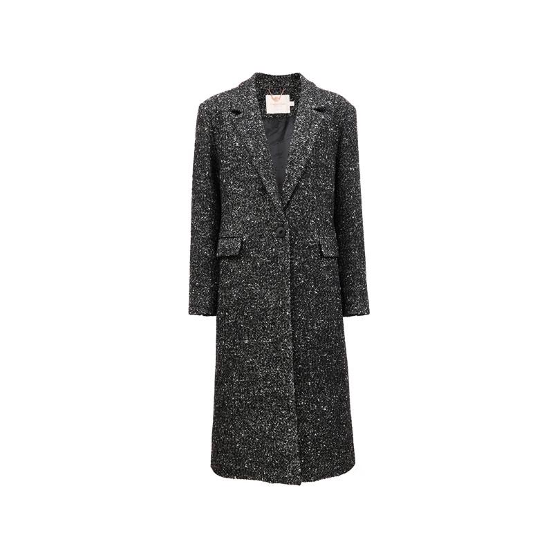 VEROMODA Women's Herringbone Wool Blend Long Coat